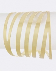 Fashion Jewelry - CUTOUT PATTERN CUFF - By Fashion Destination | Free Shipping (Matted Gold)