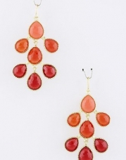 Fashion Jewelry - GRADATION JEWEL EARRINGS - By Fashion Destination | Free Shipping (Orange)