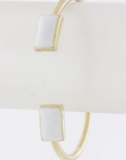 Fashion Jewelry - COLORED RECTANGLE CUFF - By Fashion Destination | Free Shipping (White)