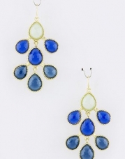 Fashion Jewelry - GRADATION JEWEL EARRINGS - By Fashion Destination | Free Shipping (Blue)