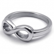 KONOV Jewelry Stainless Steel Infinity Love Womens Ring, Promise Engagement Wedding Band - Size 5