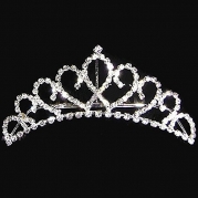 Stylish Princess Crystal Austrian Rhinestone Tiara Small Hair Comb Crown