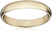 Men's 10k Yellow Gold 4mm Traditional Plain Wedding Band, Size 11.5