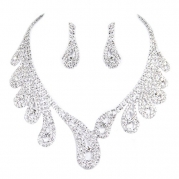 Clearbridal Jewelry Set Crystal Ferido Ball Necklace with Stud Earrings 15042