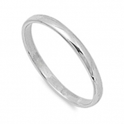 Solid 2MM Plain .925 Sterling Silver Wedding Band All Sizes #1 Seller (2)