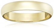 Men's 10k Yellow Gold Traditional Plain Wedding Band (4 mm), Size 9.5