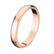 3mm Thin Rose Gold Plated Ring Tungsten Carbide Wedding Band Size 6