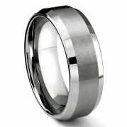 8MM Tungsten Carbide Men's Wedding Band Ring in Comfort Fit and Matte Finish Sz 5.0