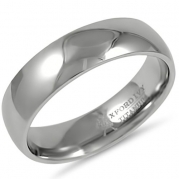 6mm Mens Comfort Fit Titanium Plain Wedding Band ( Available Ring Sizes 7-12 1/2) sz10