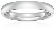 Platinum Comfort-Fit Plain Wedding Band (4 mm), Size 7.5